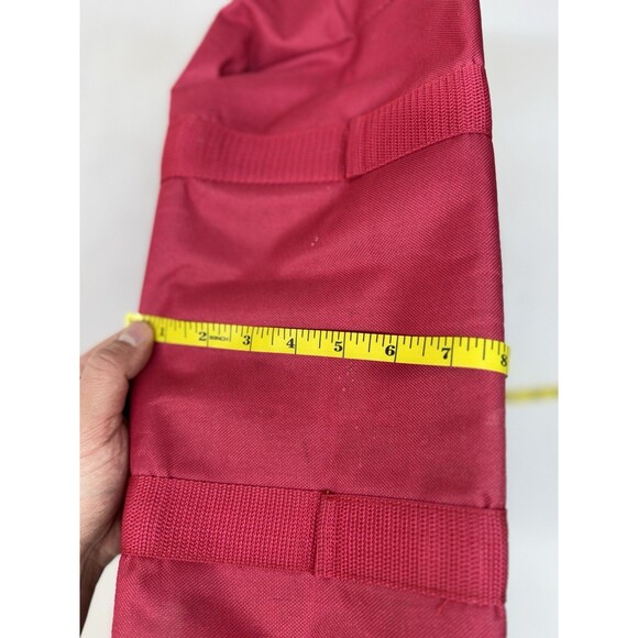 Trader Joe's Cooler Tote Bag Insulated Shopper Black Red Reusable - Picture 6 of 6